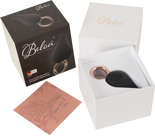 Belou Vibrator Finger Be Satisfied Finger Vibrator 3.8cm Black