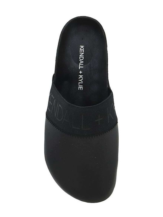 Brezler Flat Δερμάτινα Mules σε Μαύρο Χρώμα