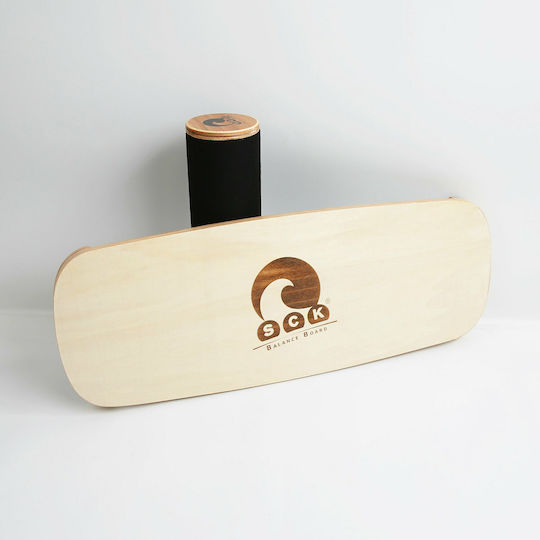 SCK Balance Board Brown 73.5x28cm With Diameter 10cm