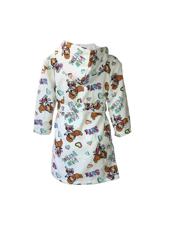 Disney Kids Hooded Bathrobe Paw Patrol Ecru