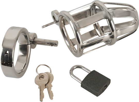 You2Toys Chastity Cage Stainless Steel Penis Cage in Gray Color