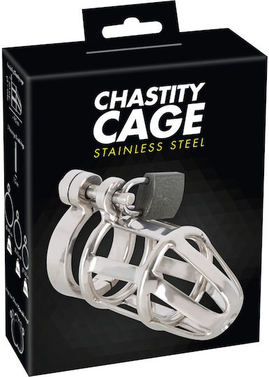 You2Toys Chastity Cage Stainless Steel Penis Cage in Gray Color