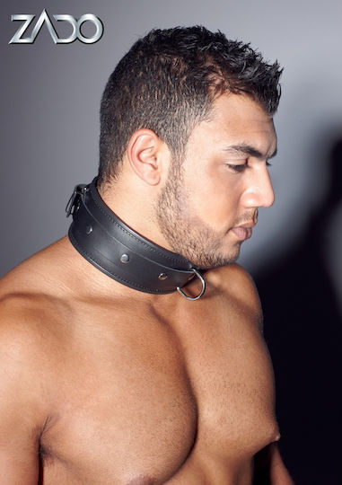 Zado Leather Collar Κολάρο L/XL Black