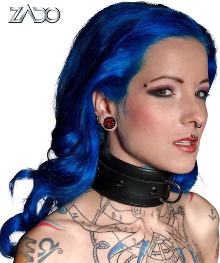 Zado Leather Collar Κολάρο L/XL Black