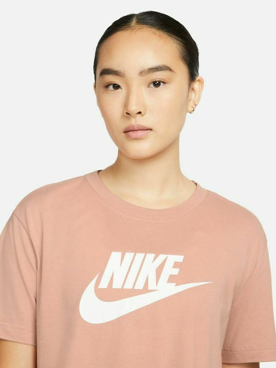 Sportswear Women's Athletic Crop Top Short Sleeve Light Orange