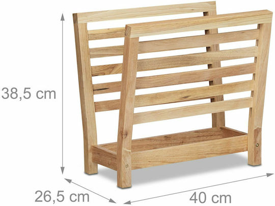Relaxdays Magazinständer Hölzernes Beige 38.5x40x26.5cm 10020656