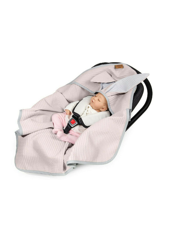 Beboulino Κουβέρτα Αγκαλιάς & Λίκνου For Baby Πικέ Ροζ 78x78cm
