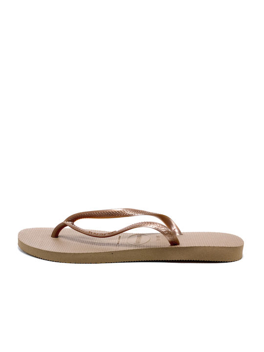 Slim Women's Flip Flops Rose Gold