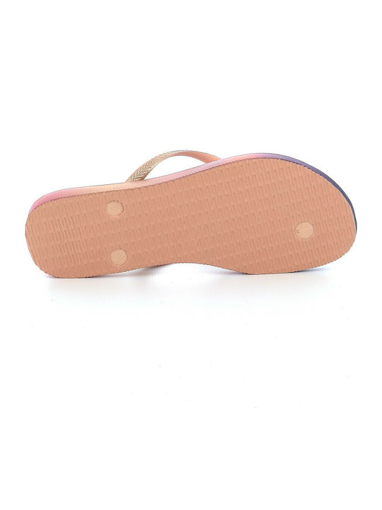 Gradient Sunset Flip Flops Ballet Rose