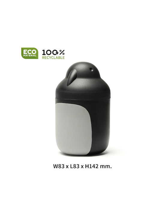 Qualy Plastic Cotton/Swabs Case Countertop Black