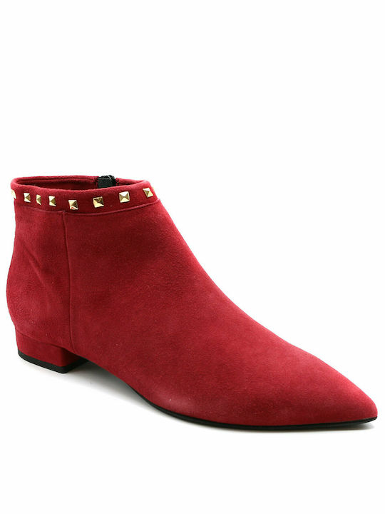 Mourtzi Suede Women's Ankle Boots Burgundy