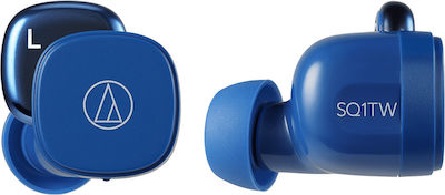 Audio Technica ATH-SQ1TW In-Ear Bluetooth-Freisprecheinrichtung Kopfhörer mit Ladeetui Blueberry