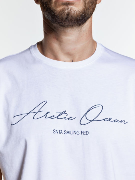 Snta T-shirt with Arctic Ocean print - White