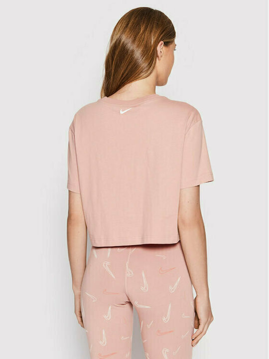 Nike Sportswear Women's Athletic Crop Top Short Sleeve Pink