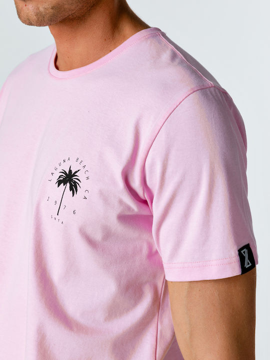 Snta T-shirt with Laguna Palmtree print - Pink