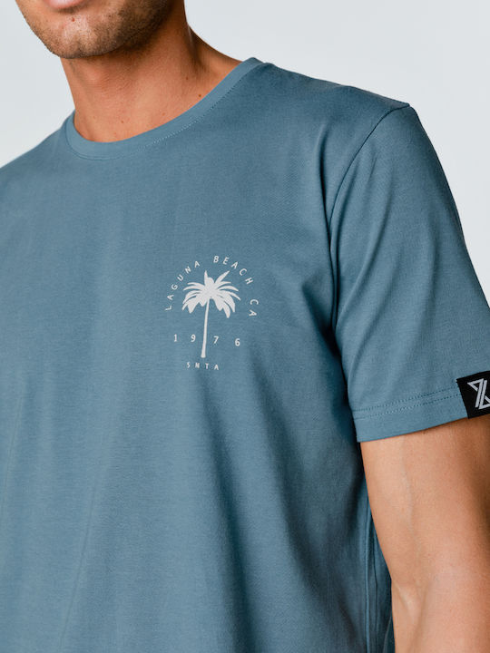 Snta T-shirt with Laguna Palmtree print - Blue