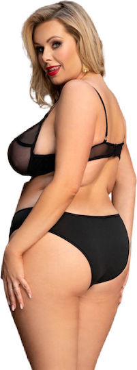 Queen Lingerie 2 Pieces Set Sexy Σετ Εσωρούχων με Διαφάνεια Black 2τμχ