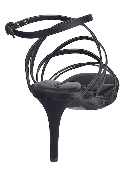 Stoff Sandalen Schwarz