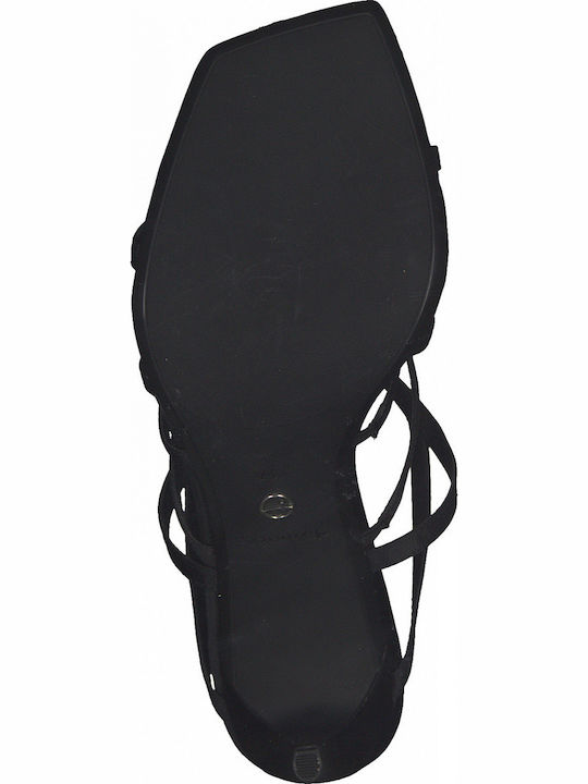 Stoff Sandalen Schwarz