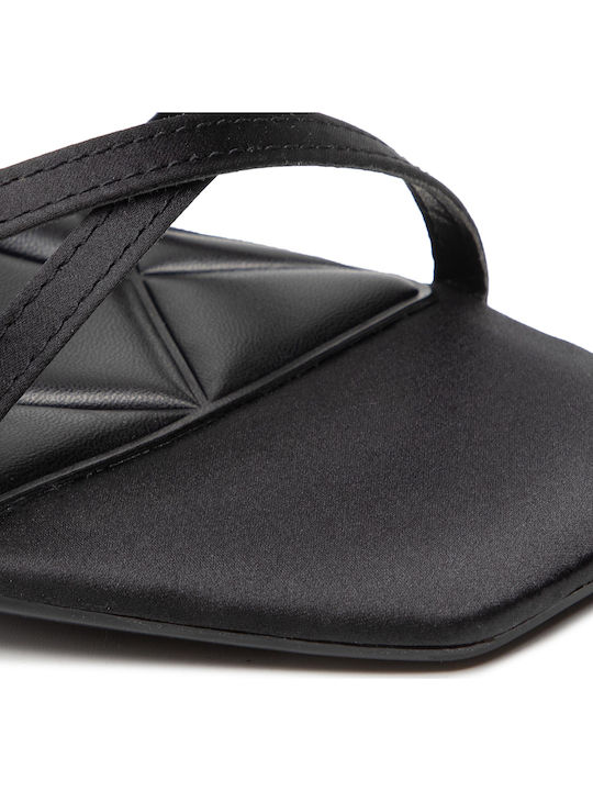 Stoff Sandalen Schwarz