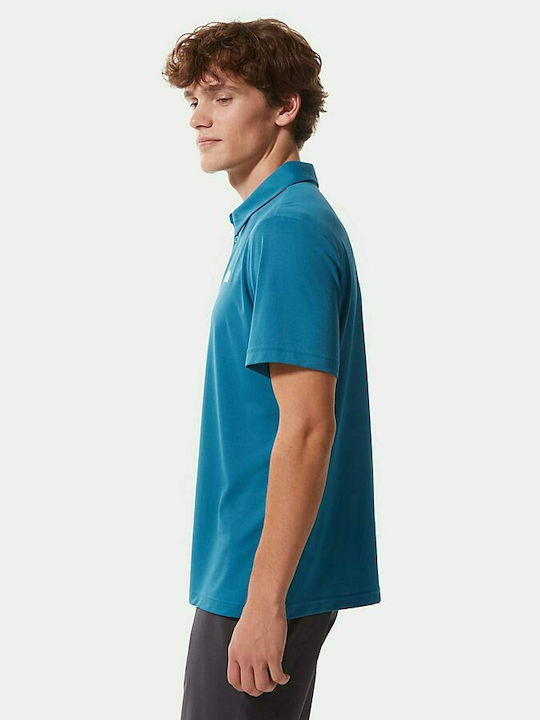 Men's Short Sleeve Blouse Polo Blue