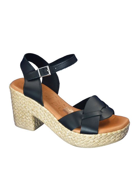 Leder Sandalen Anatomisch Schwarz