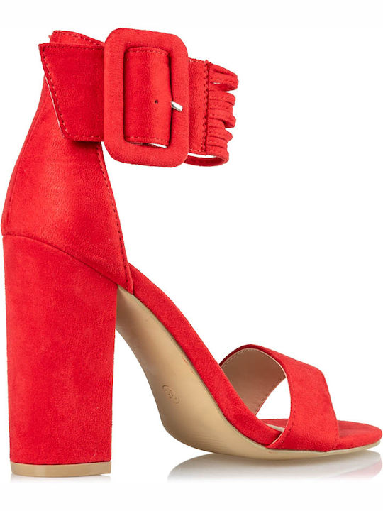 Suede Sandals Anatomic Red
