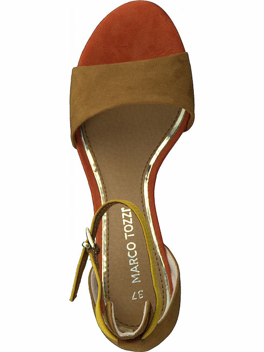 Suede Sandals Tabac Brown