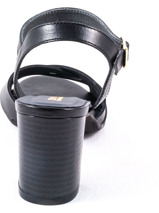 Din piele Sandale Negre