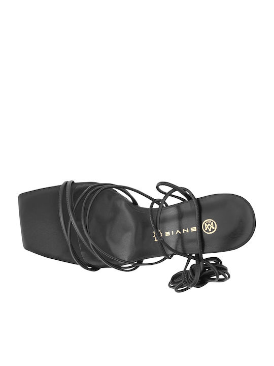Stoff Sandalen Schwarz