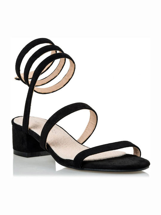 Suede Sandals Black