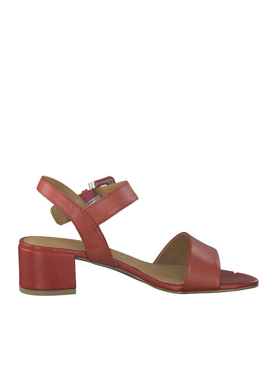 Leder Sandalen Rot