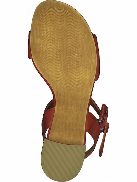 Leder Sandalen Rot