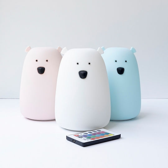Rabbit & Friends Night Light Bear Remote USB White