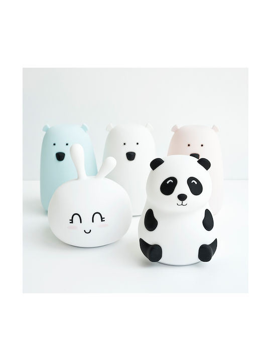Rabbit & Friends Φωτάκι Νυκτός Panda USB Λευκό