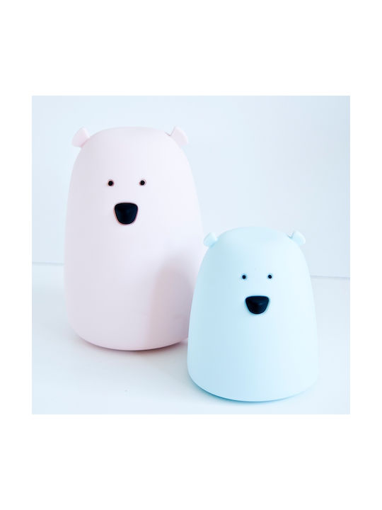 Rabbit & Friends Lămpi De Veghe Pentru Copii Ursuleț Cu Baterii Roz
