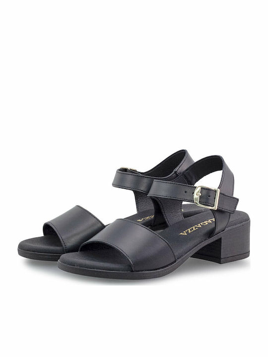 Leder Sandalen Schwarz
