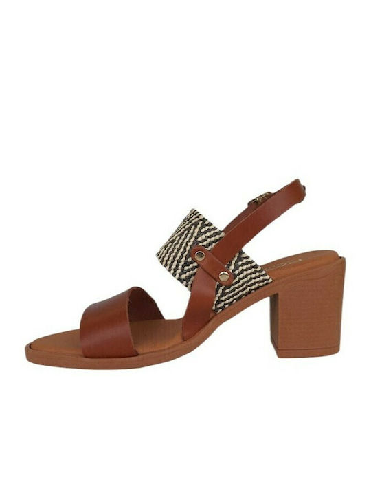 Leather Sandals Tabac Brown