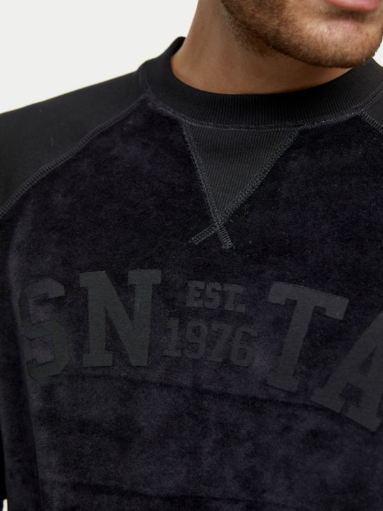 Snta Sweatshirt Sweatshirt with Print&Blood Front - Black