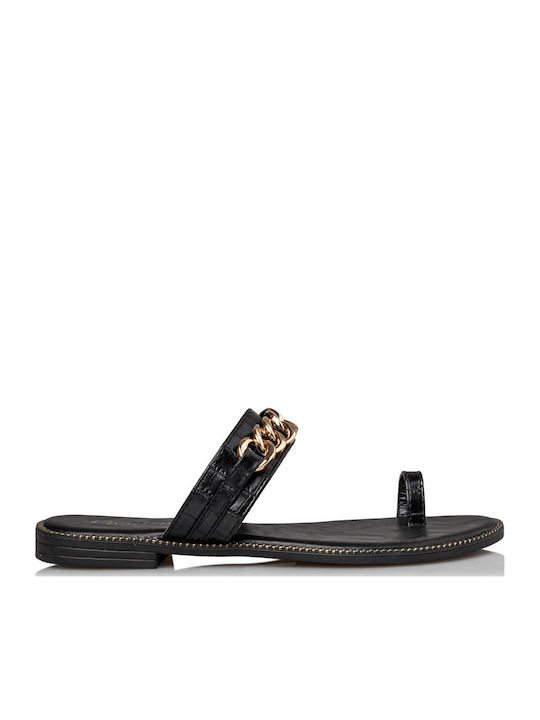 Women's Flat Sandals in Black Color