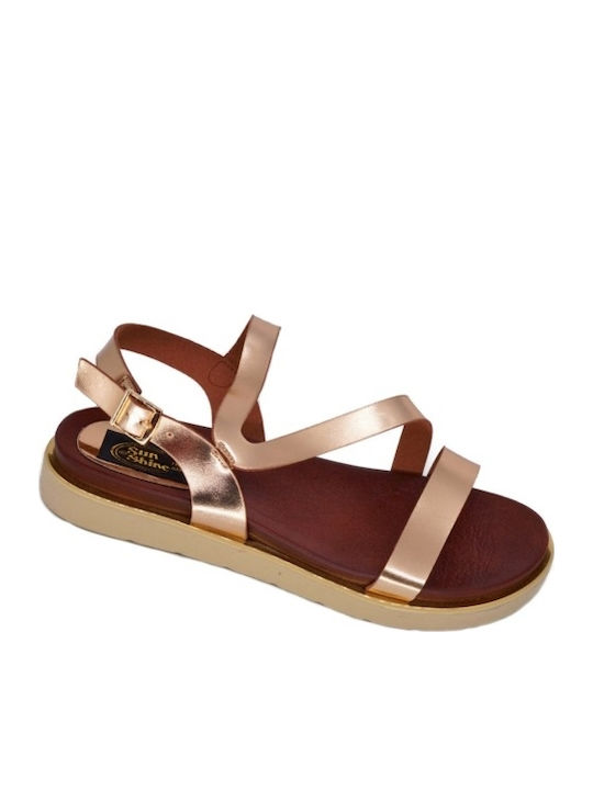Women's Flat Sandals Anatomic in Gold Color