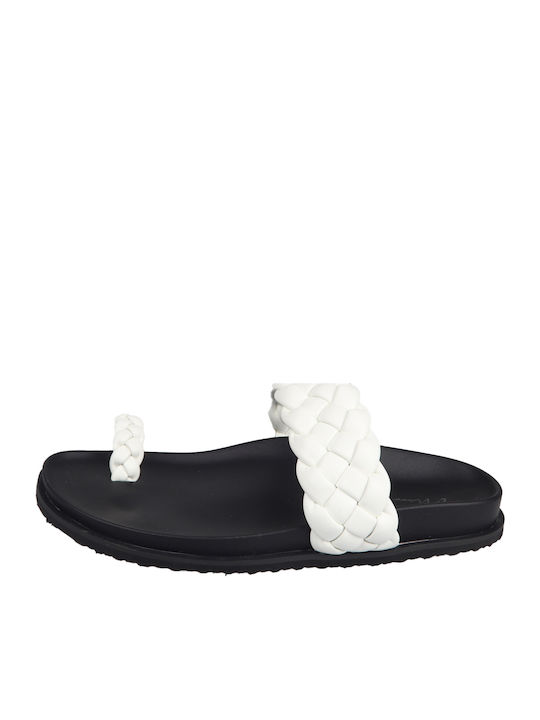 Women's Flat Sandals in White Color