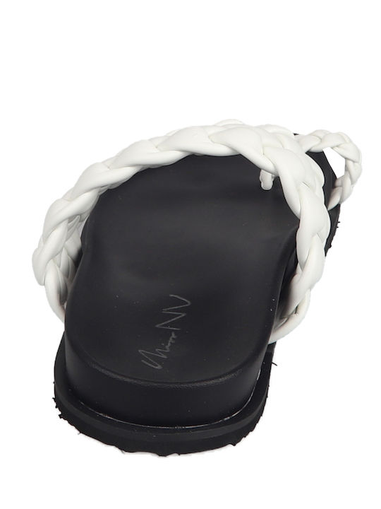 Women's Flat Sandals in White Color