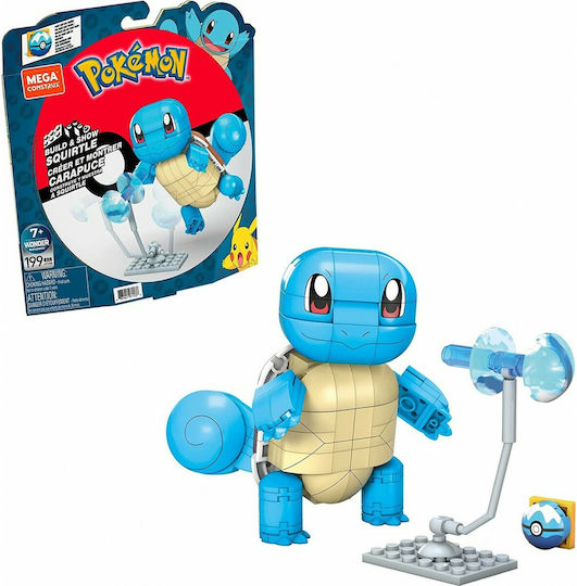 Mega Bloks Building Blocks Pokémon Build and Show Squirtle for 7+ Years 199 Pieces