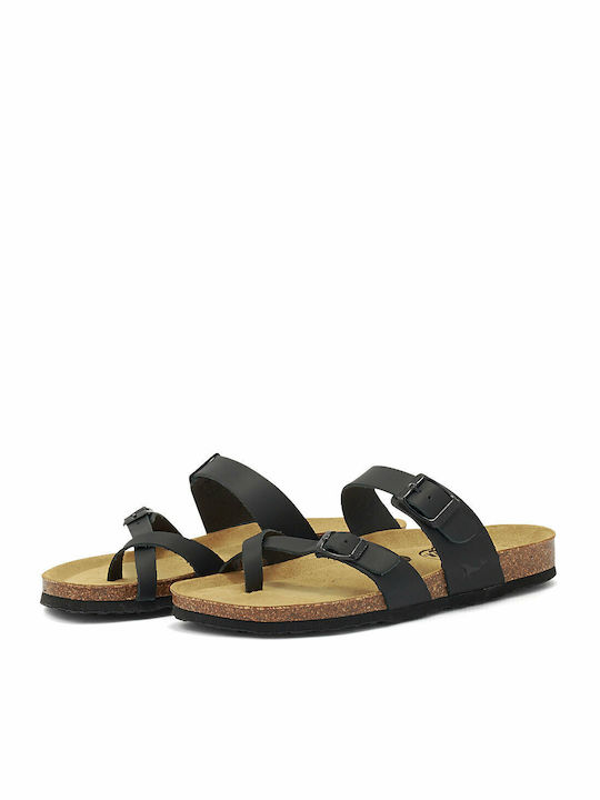 Bombay Leather Women's Flat Sandals Anatomic Bombay Black