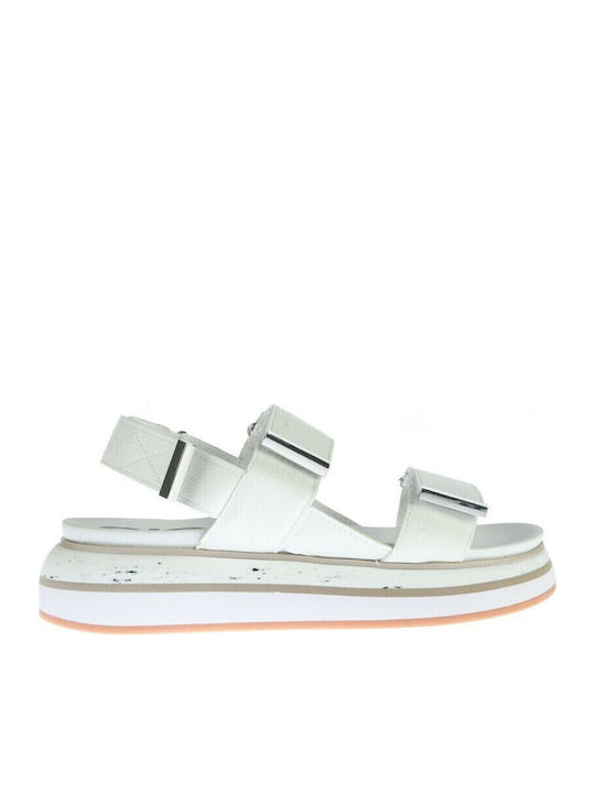 Paxton Women's Flat Sandals Sporty in White Color