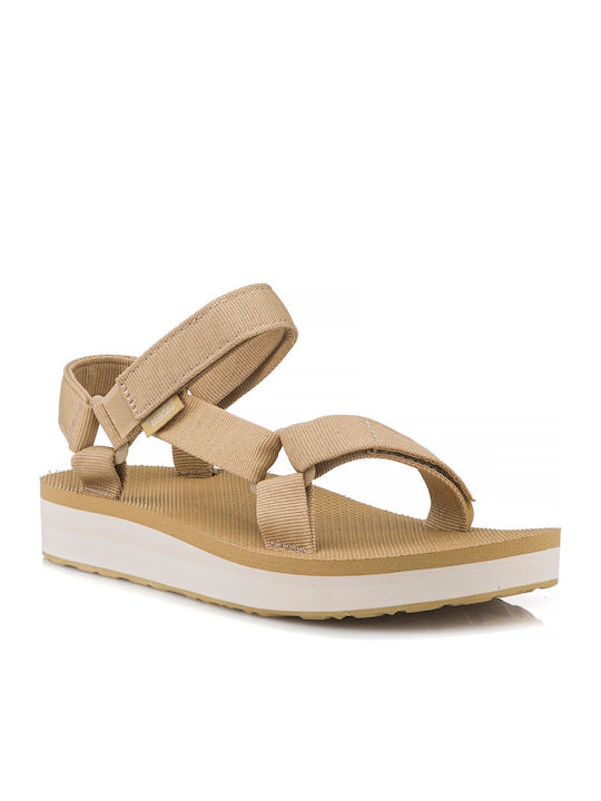 Midform Universal Women's Flat Sandals Anatomic Sporty in Beige Color