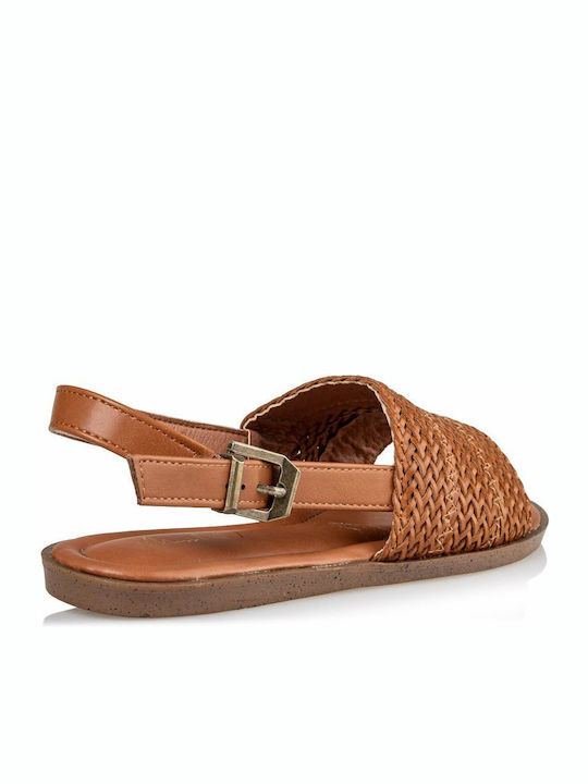 Women's Flat Sandals in Brown Color