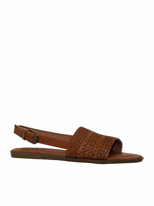 Women's Flat Sandals in Brown Color