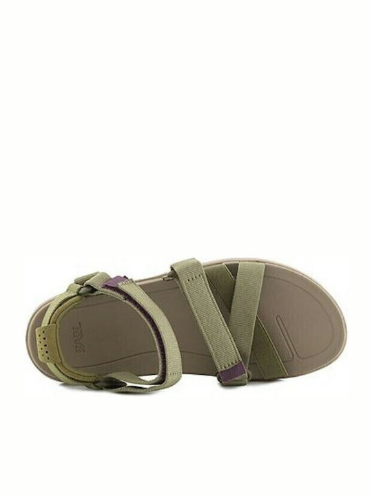 Women's Flat Sandals Anatomic Sporty in Green Color